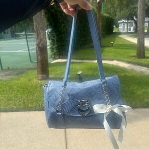 Juicy couture, Slate, blue precious moments, satchel and wallet set.